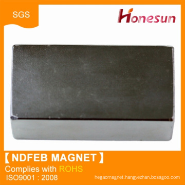 Big block shape neodymium N42 magnet F76.2x38.1xT19.05 mm Made in China